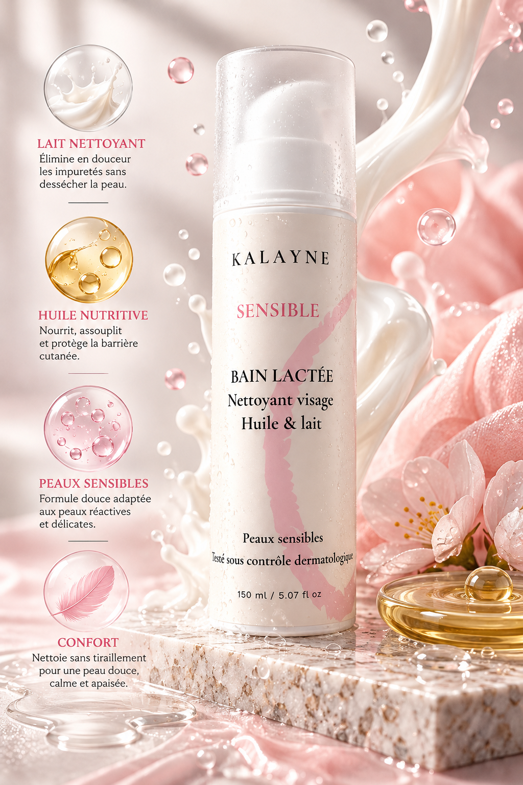 Bain Lacté · Nettoyant huile-en-lait